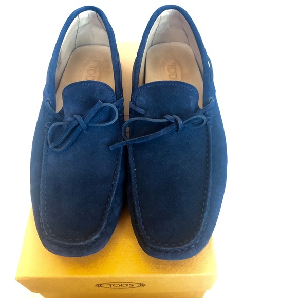 Tods Blue Suede New Laccetto Occh  Moccasins main image 6